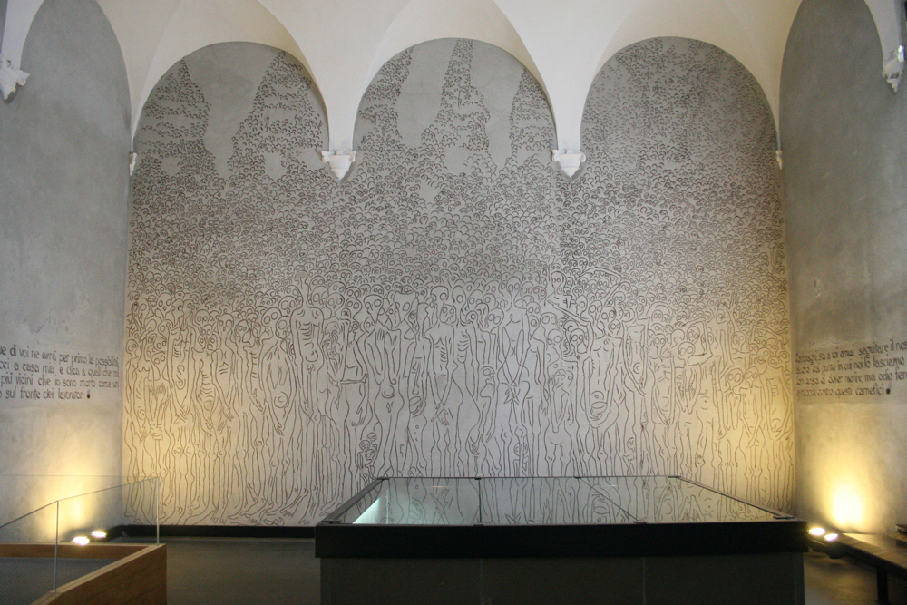 Museo Monumento al deportato politico e razziale, graffito di Alberto Longoni