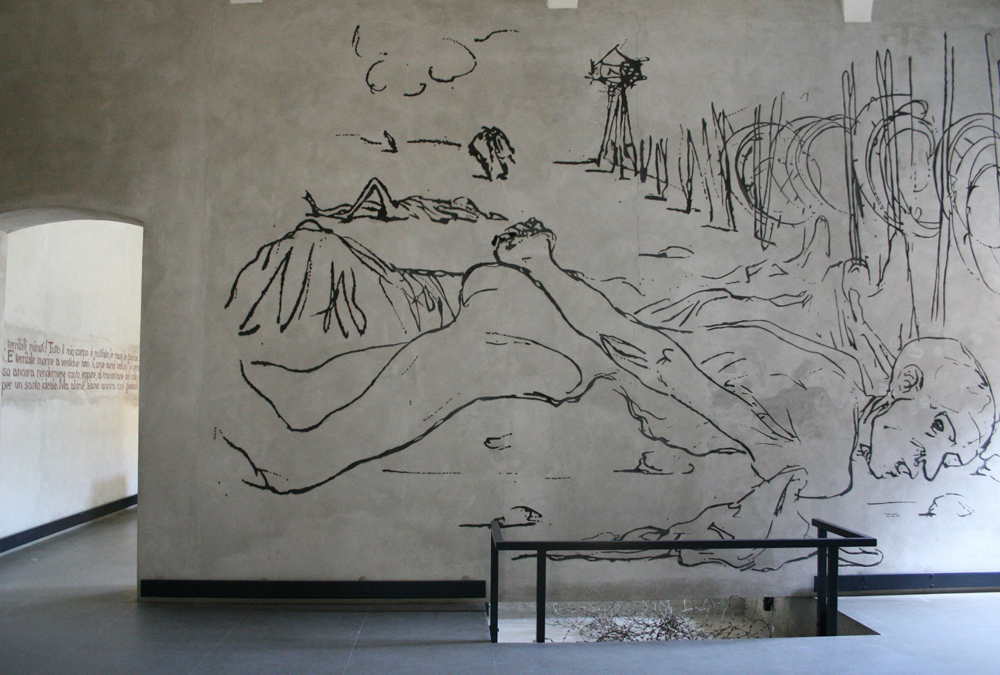 Museo Monumento al deportato politico e razziale, graffito di Corrado Cagli