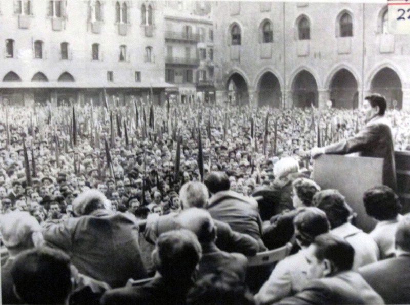 Giuseppe di Vittorio a Bologna, 1 maggio 1957
