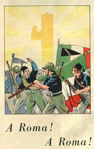 Illustrazione libro di letture per la I classe elementare, 1940