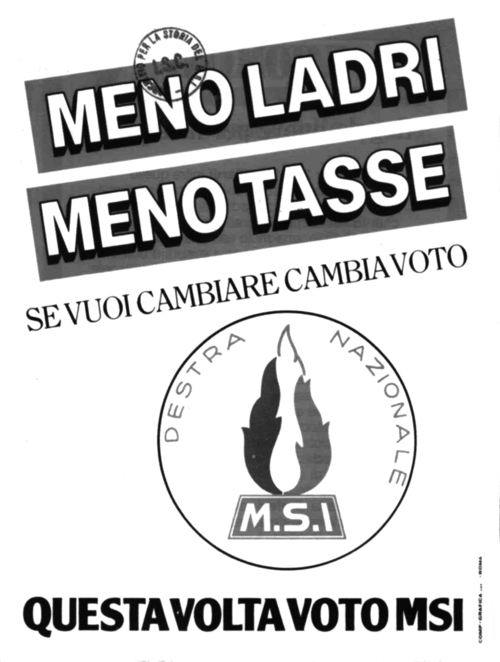 Afus, f. Msi, s. Isc, Documentazione storica del Msi, propaganda elettorale, immagine 99.