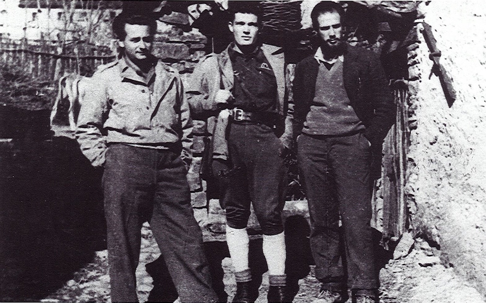 Ermanno Gorreri, Luigi Paganelli, Giovanni Manfredi, inverno 1944-1945 (Archivio privato Luigi) Paganelli