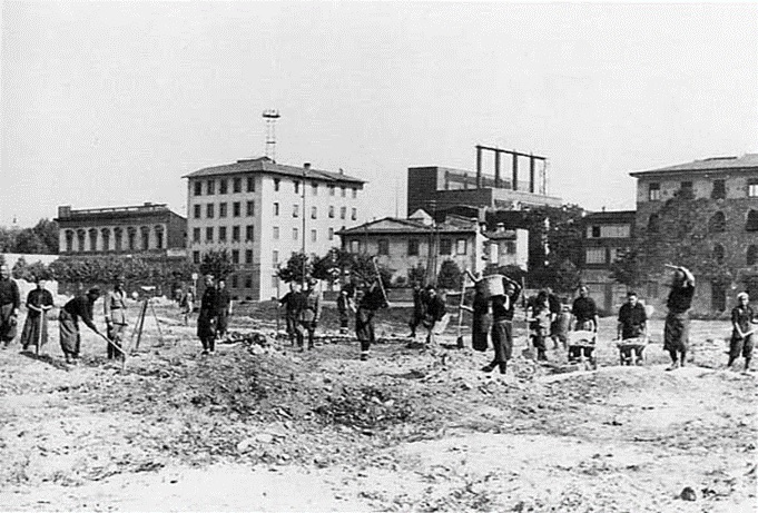 Torino. Orti di guerra, ottobre 1941 (Archivio storico Fiat, Torino, Dopolavoro Fiat)