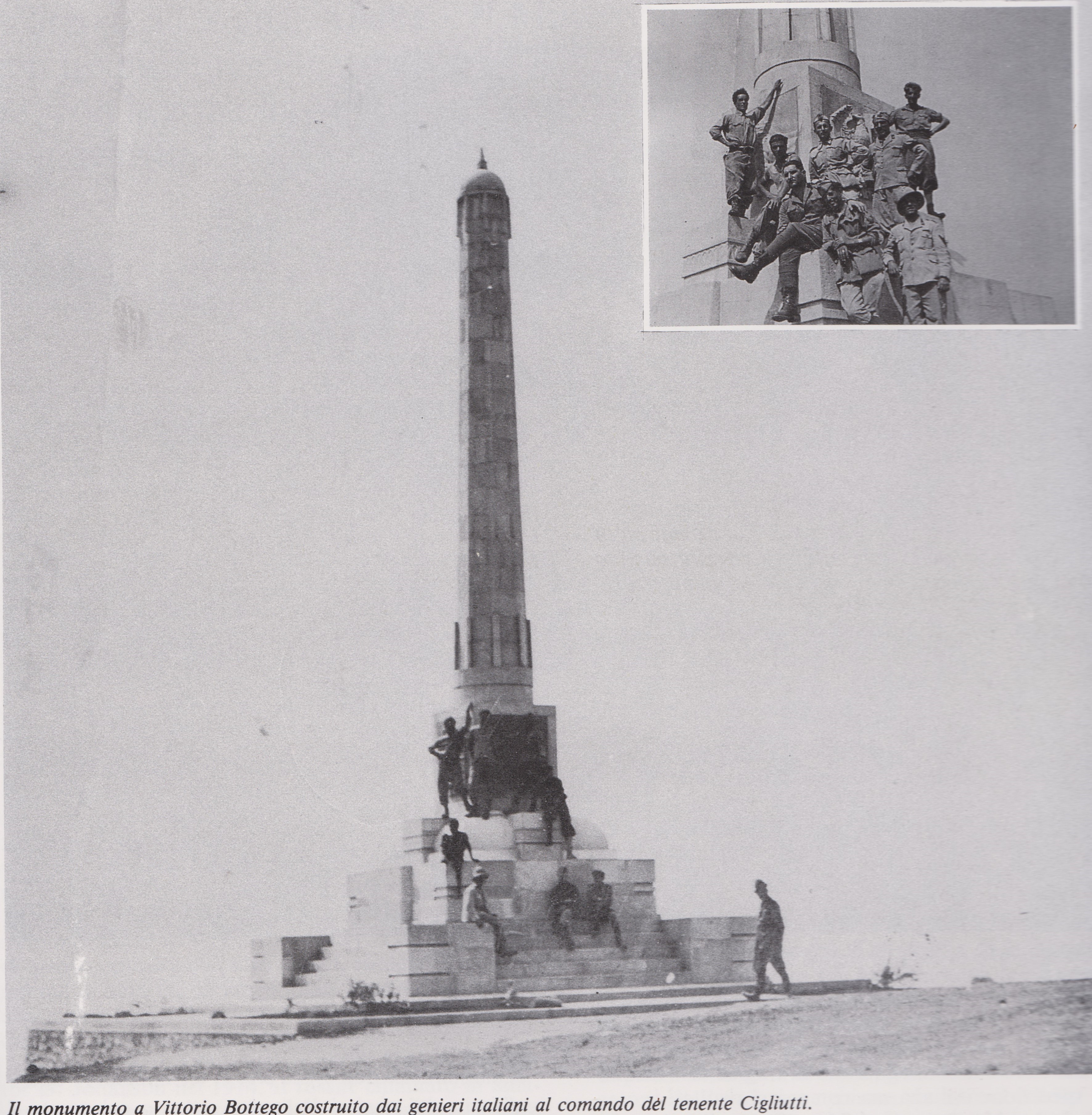 Fig. 6. Il monumento a Bottego eretto a Daga Roba nel 1940.